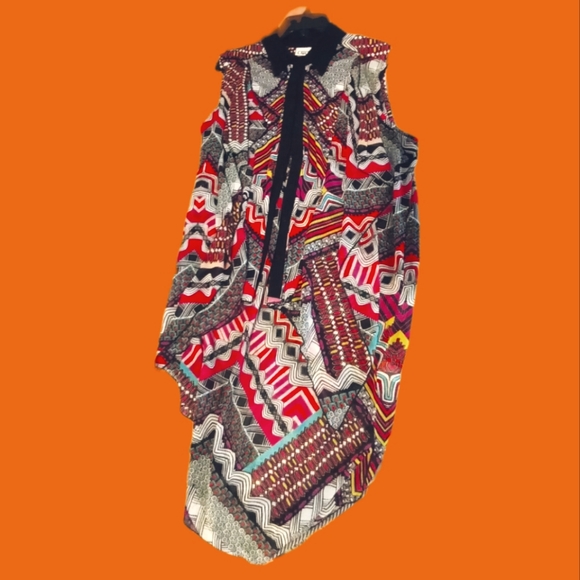 Cato Tops - Boho Patterned Sheer Cardigan by Cato Woman